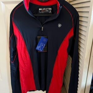 AriatTek Navy and Red Quarter-Zip